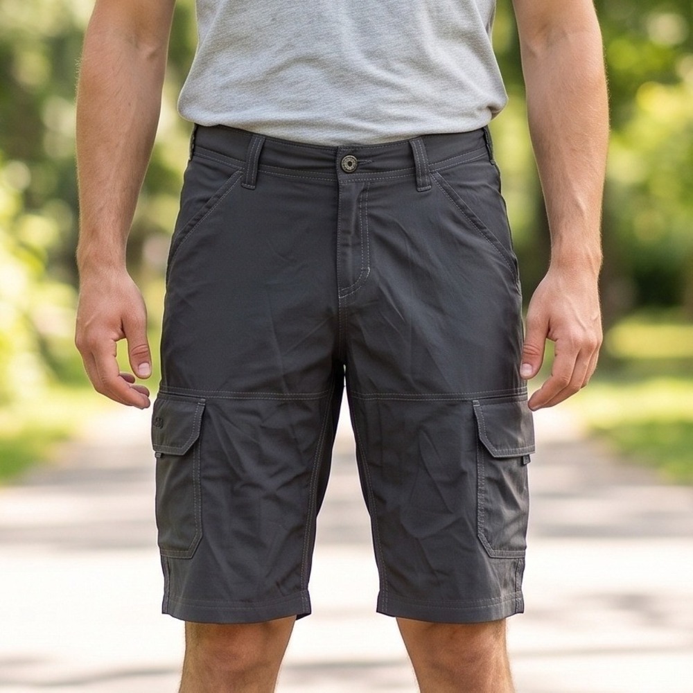 Kuhl Charcoal Gray Cargo Hiking Shorts with RECCO Reflector Tech Outdoor